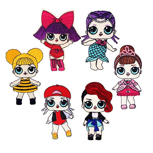 6 pcs LOL Muñecas Sorpresas Parches Ropa Termoadhesivos para Infantil Niño Bebe Jeans