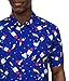 Tipsy Elves Blue Grand Finale Popsicle USA Button Down Shirt for Men Size Medium