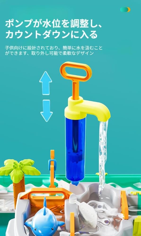 Amazon.co.jp: Vinebeautiful アクアプレイセット 水遊びテーブル 砂場