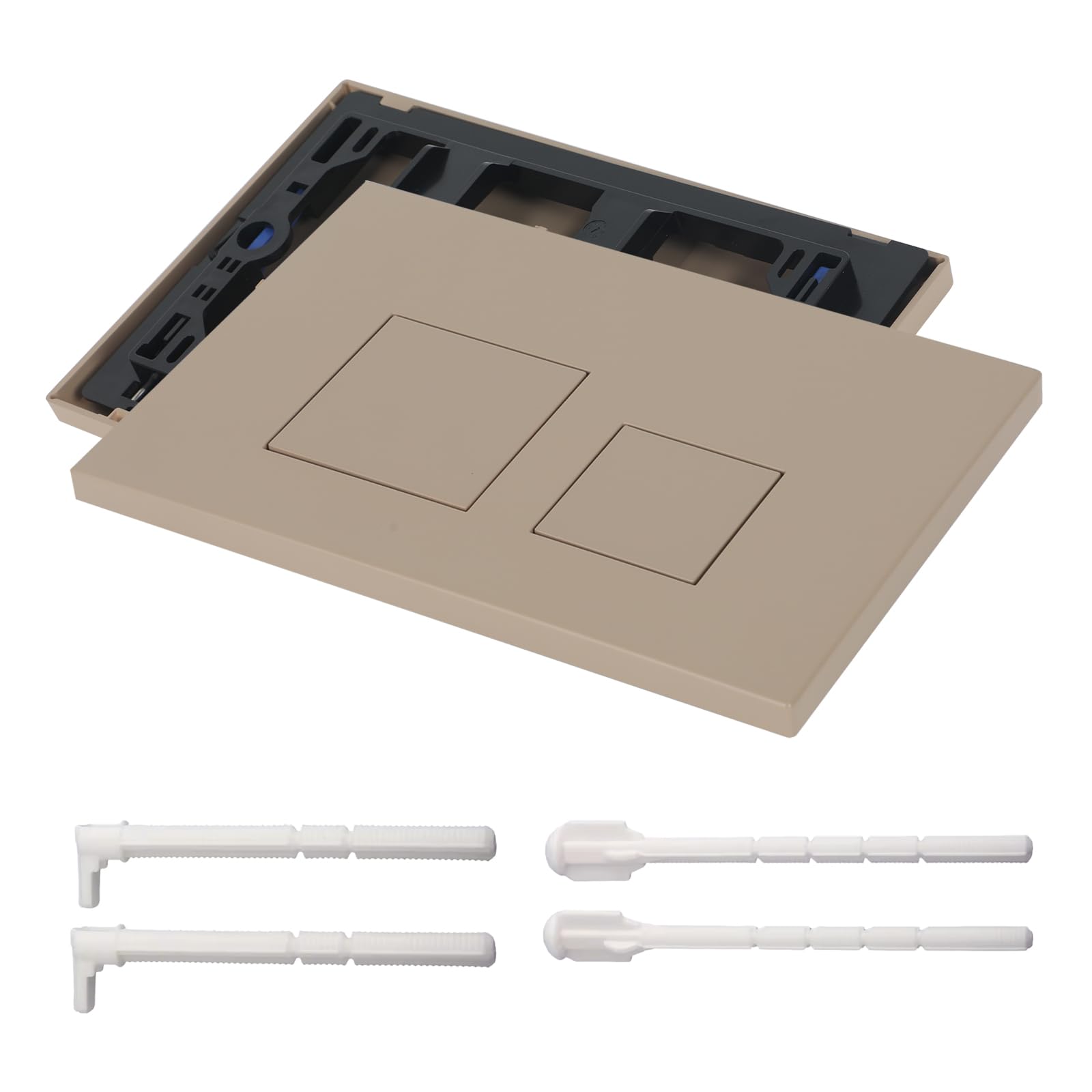 Genérico Placa De Descarga, Accesorios para Inodoro De Doble Descarga, Placa De Descarga De Ahorro De Agua De Material Abs, Reemplazo De Tanque De Inodoro con Placa De Empuje (Khaki)