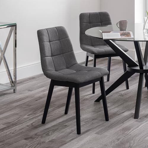 Julian Bowen Juego De 4 Sillas De Comedor Paneladas Hayden, Gris Julian Bowen Juego De 4 Sillas De Comedor Paneladas Hayden, Gris