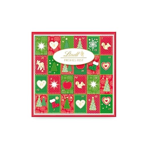 Lindt Schokolade | Mini-Tisch Adventskalender Frohes Fest 2025 | 115g | 24 verschiedene Schokoladenkugel-Überraschungen | Schokoladen-Geschenk zu Weihnachten