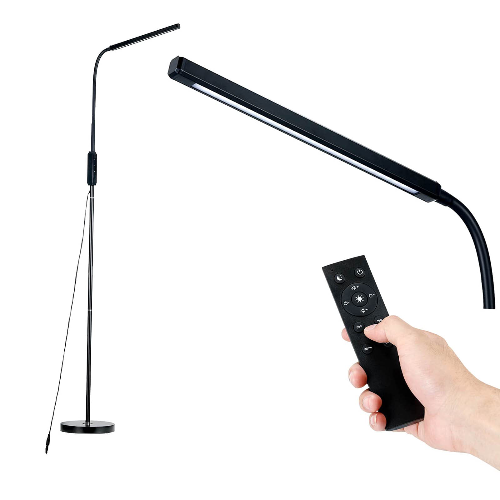 Buy LED Floor Lamp with Remote and Touch Control，Adjustable Gooseneck