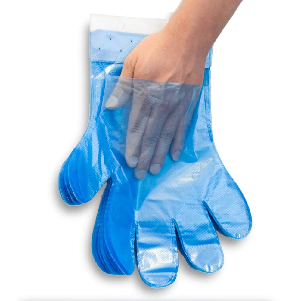 Amazon.com: TRONEX Blue Poly Disposable Gloves with Hang