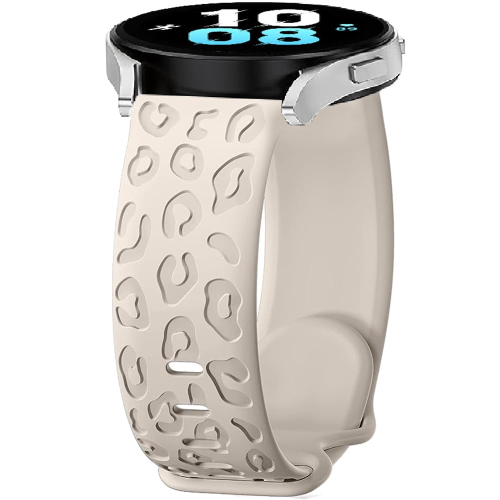 Leopard Armband Silikon für Amazfit GTS 4/4 Mini/3/GTS 2/2e/2Mini/GTR Mini/GTR 42mm, 20mm Sport Armbänder Uhrenarmband, Ersatzarmband für Amazfit Active 2/Active 3/Bip 3/3 Pro/U/U Pro/S/S Lite