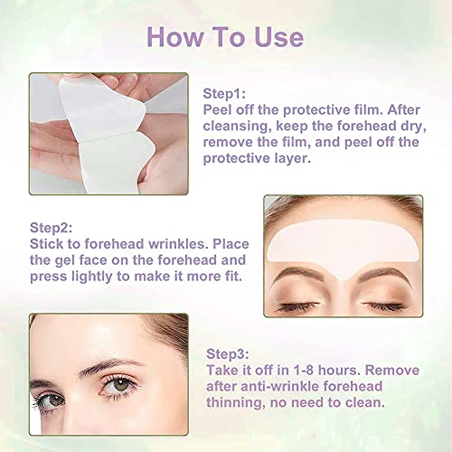 Anti Falten Stirn Pad,Facial Patches,Forehead Wrinkle Patches,Anti Aging Gesichts Anti-Falten-Patches,Antifaltenpflaster,Anti Falten Anti Stirnfaltenhaut Feuchtigkeitsspendende Reparatur,5 Stück