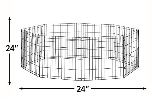 New World by MidWest Homes for Pets 24-Inch Exercise Pen, for Indoor and Outdoor use, 16 Sq Feet of Play, Folding Dog Pen, No Door Design for Maximum Security, Easy to Set Up, Foldable Pet Playpen by New World - Image 2