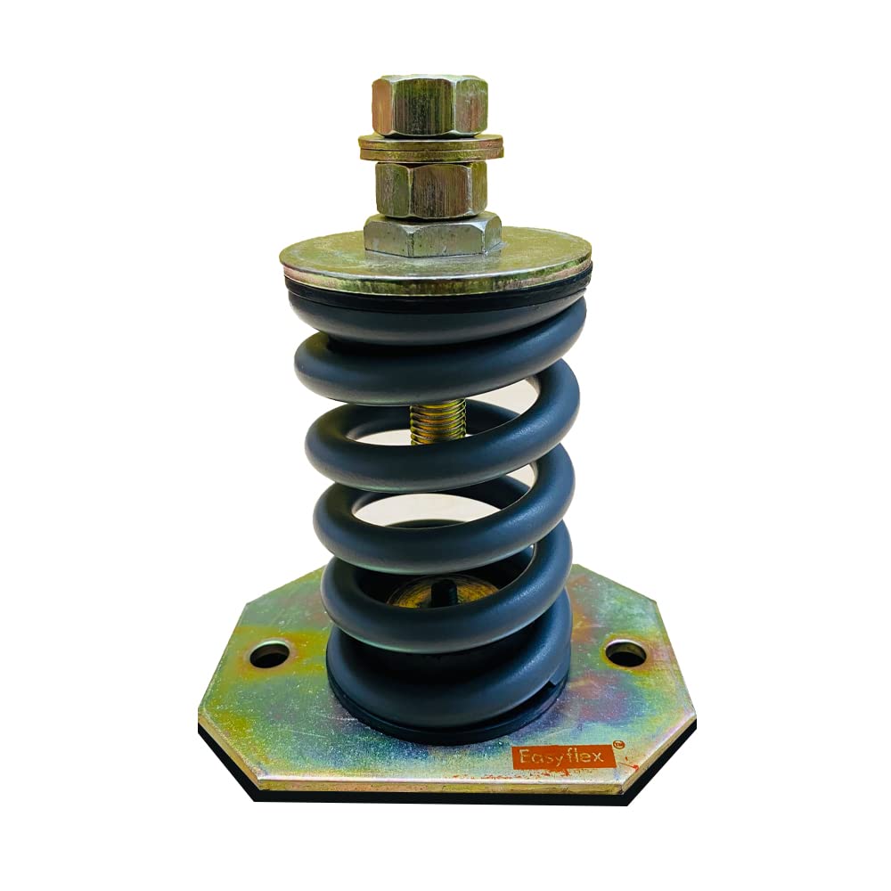 Easyflex Open Spring Mount Vibration Isolator with 6mm Rubber Pad, 880 lbs Capacity, 1