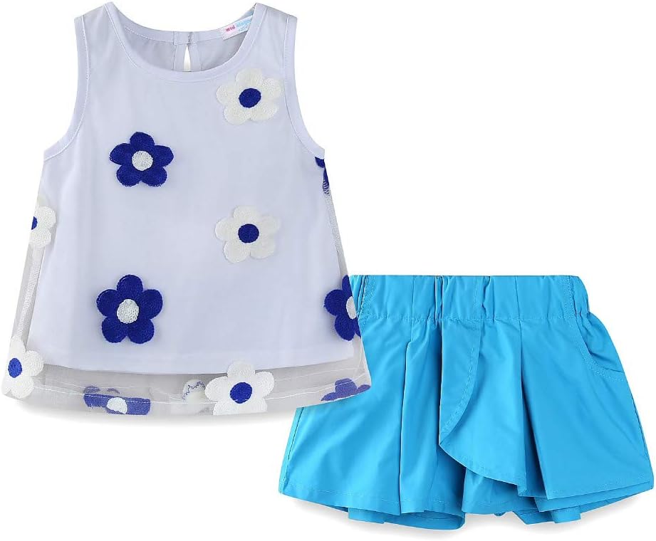 Mud KingdomBoutique Little Girls Outfits Summer Holiday Cute Flowers