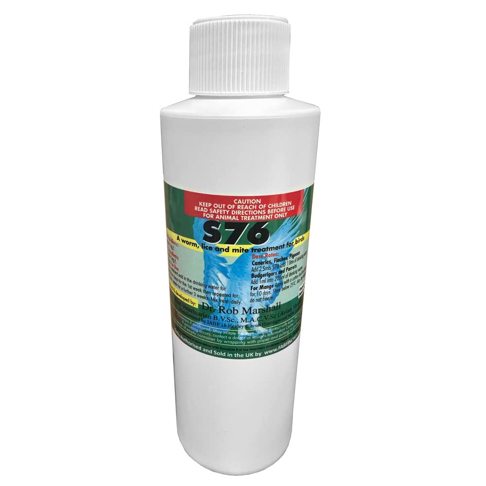 Buy Fab Finches S76 250ml In Water Air Sac Mite Bird Mites Worms Wormer