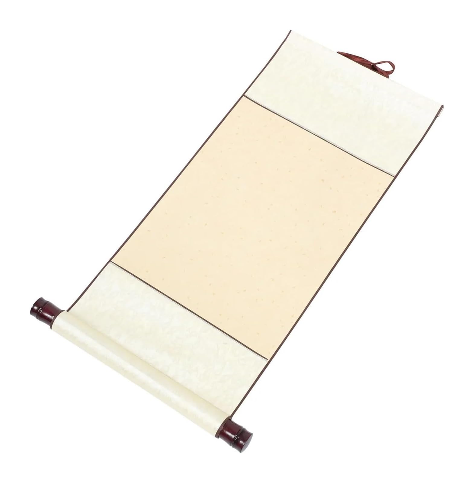 Chinese Blank Calligraphy Scroll, Yellow Blank Scrolls for Chinese Calligraphy Ding Practice Vertical Rice Hanging