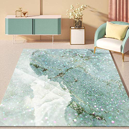 makeups18 Tapis Moderne Salon Chambre de décor de Tapis Mode Marbre Vert Menthe Grand Dimensions Antidérapant Tapis 130x190cm