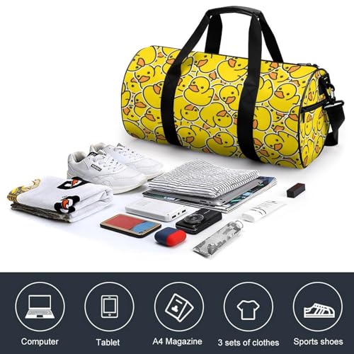 Cute Many Ducks Sport Gym Bags Wterproof Bags Small with Wet Pocket for Men Women Dance/Travel4
