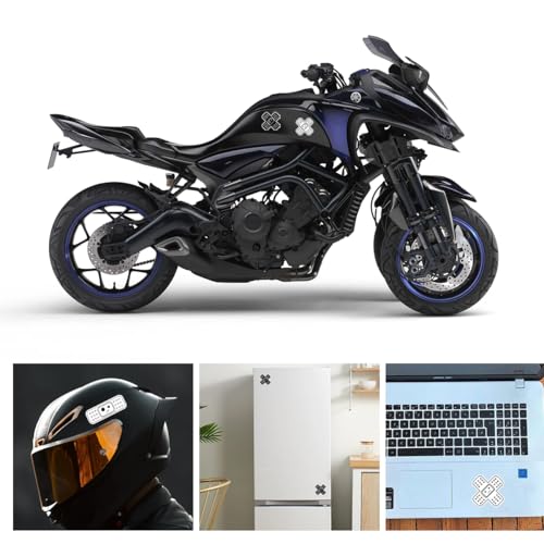 Image of Car Cartoon Decals, Strip & Cross Funny Bandage Auto Stickers with UV Protection, Waterproof Self-Adhesive Cute PVC Decals, Universal Car Accessories for Decor (Black)