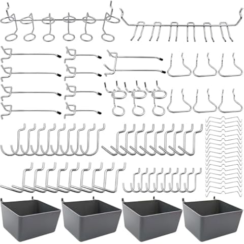 FRIMOONY 80-Piece Pegboard Hooks Assortment Cover