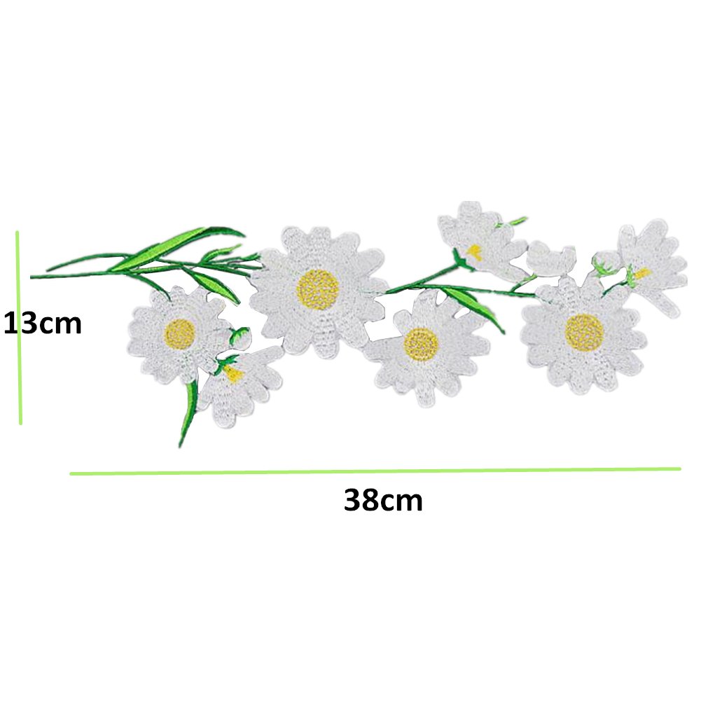 Adornos para Ropa, Parches Bordados de Tela Flores