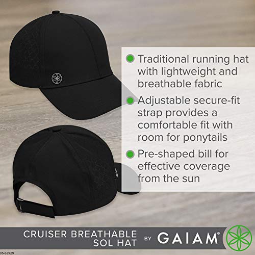 Image of Gaiam Cruiser Breathable Baseball Cap, Ponytail, Women | Lightweight & Breathable | Ponytail Hole | Adjustable Fit | Running, Hiking & Workouts | Women's Cap