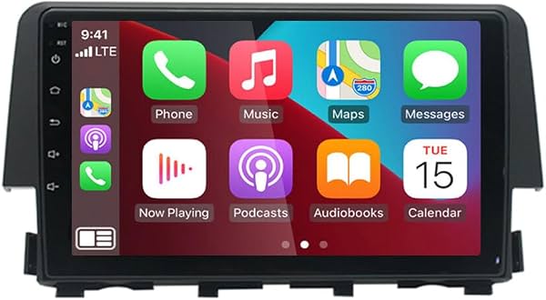 Radio para auto con GPS, Bluetooth y pantalla de 9 pulgadas, compatible con Honda Civic 2016-2020, doble DIN, Android 13