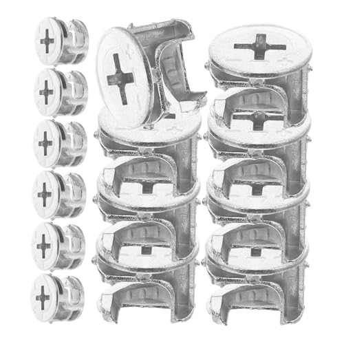 Vaguelly 20個属製偏心輪三合一家具接続ナット 高耐久隠し固定具 家具用強力連結部品 キャビネット 書棚 衣類収納用簡単立