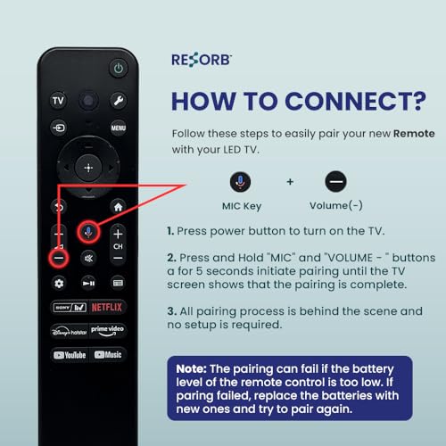 Image of LED 800 Voice Compatible Voice Remote for All Sony RMF-TX811D and Bravia 4K UHD LED LCD HD Smart TVs (Please Match Buttons with Your Old Remote Before Placing Order)