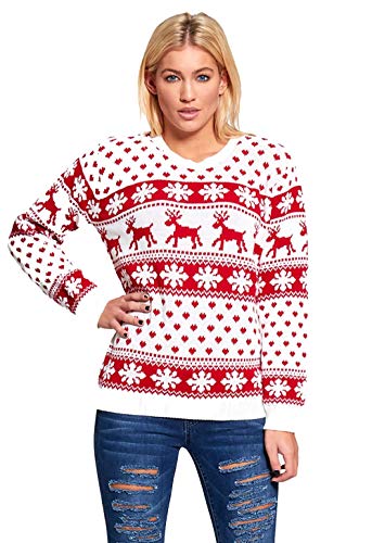 Pull de Noël enfant en maille crème pour le goûter de fin d'année scolaire et les fêtes