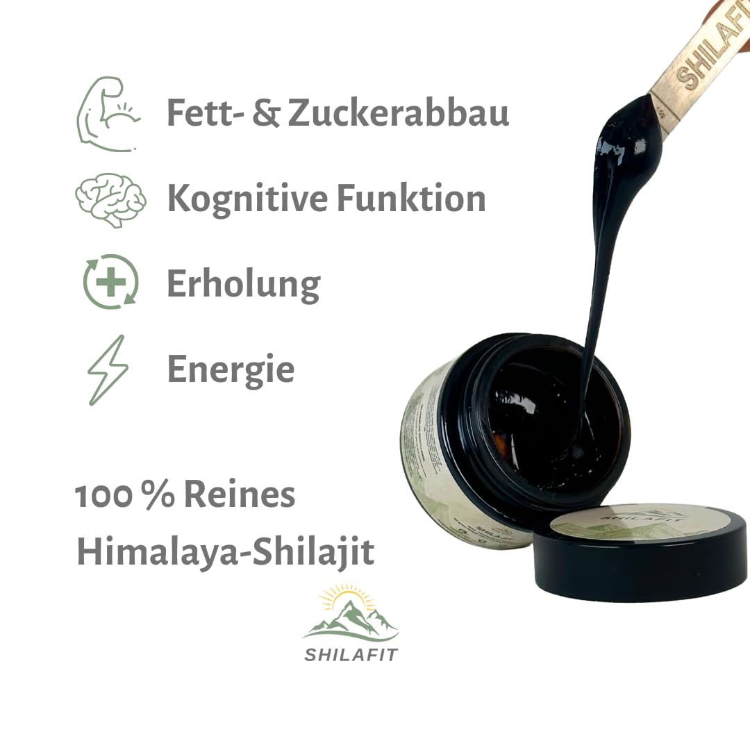 Himalaya Shilajit 60g | 100% Shilajit Original Himalaya Bio | 100% Pure Reich | Harz an Fulvinsäure & Mineralien