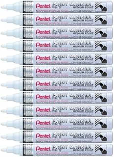 Pentel MMP10-W Paint Marker, Lackmarker -weiß, 2,5 mm Strich, VE=12 Stück