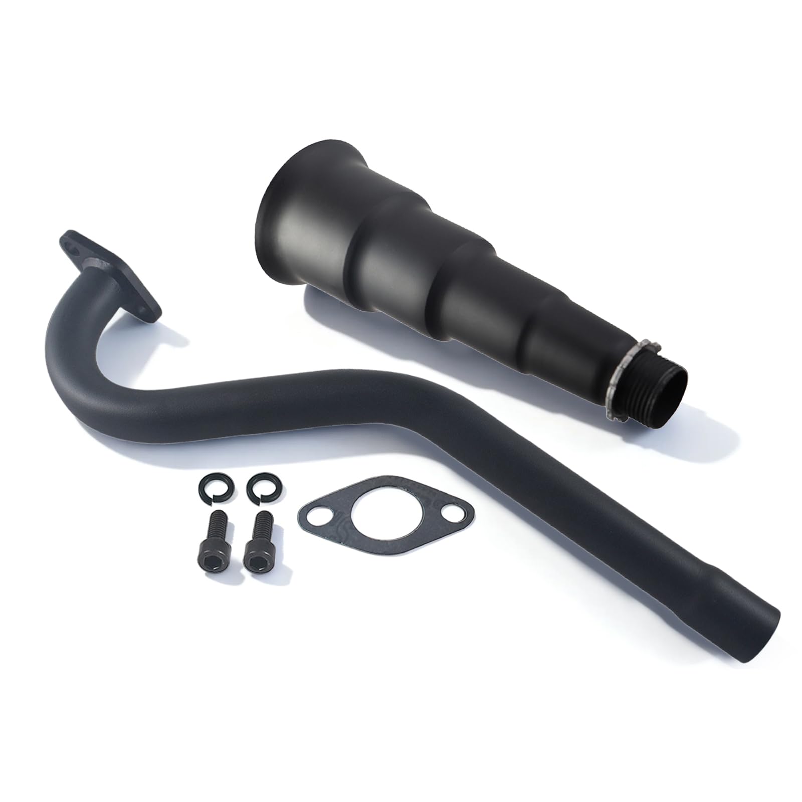 Trumpet Tip Central Long Mini Bike Exhaust Pipe GMB100 CT100U Black
