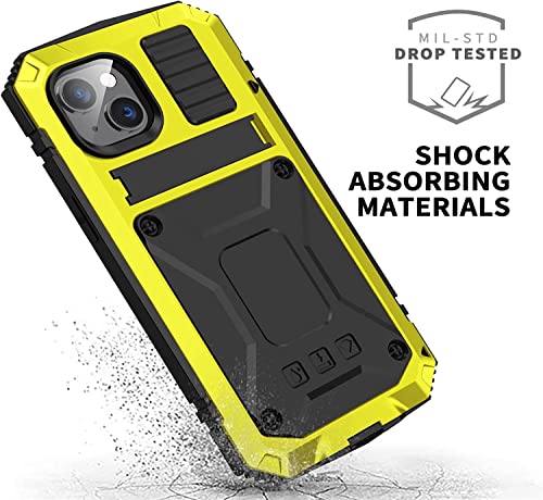 Coque métal iPhone 14 antichoc intégrale de qualité militaire jaune 6,1 - 3