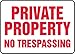 Accuform"Private Property - No Trespassing" Safety Sign, Adhesive Vinyl, 7 x 10 Inches (MADM577VS)