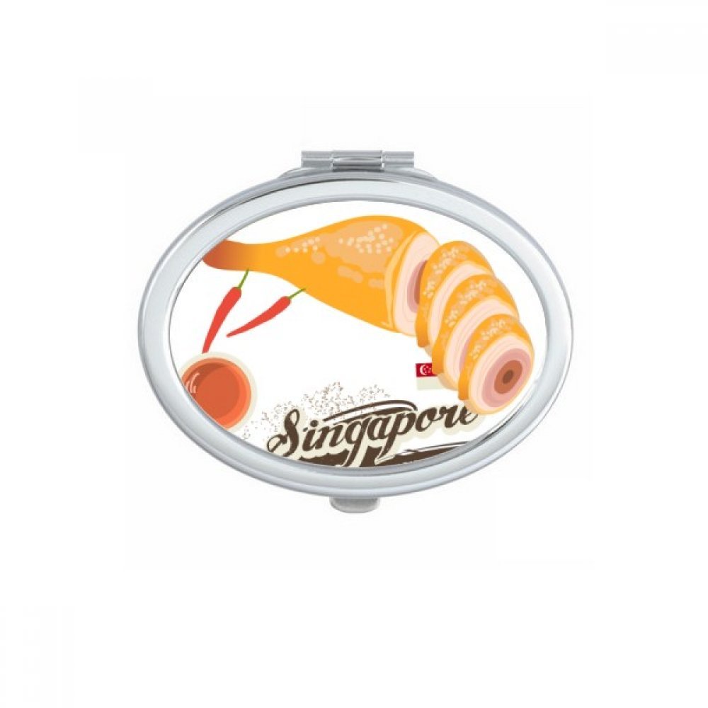 Miroir portable maquillage compact ovale petit miroir main Singapour