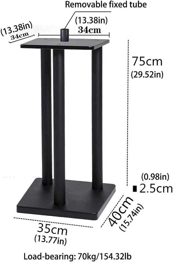 Monitor Speaker Stands Audio Stand Speaker Stand Media Equipment Stand Floor Stand Speaker Stand Black 29.52 inches High Studio Monitor Stand