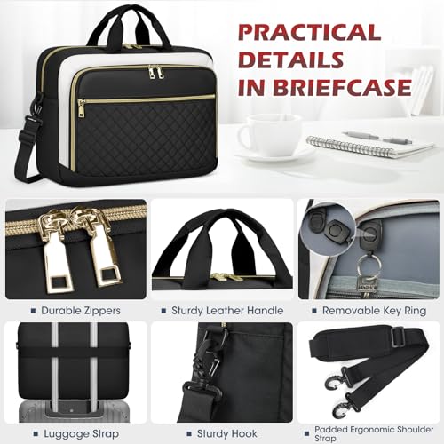 Maletín para laptop de 17.3 pulgadas impermeable unisex con diseño acolchado grande 6