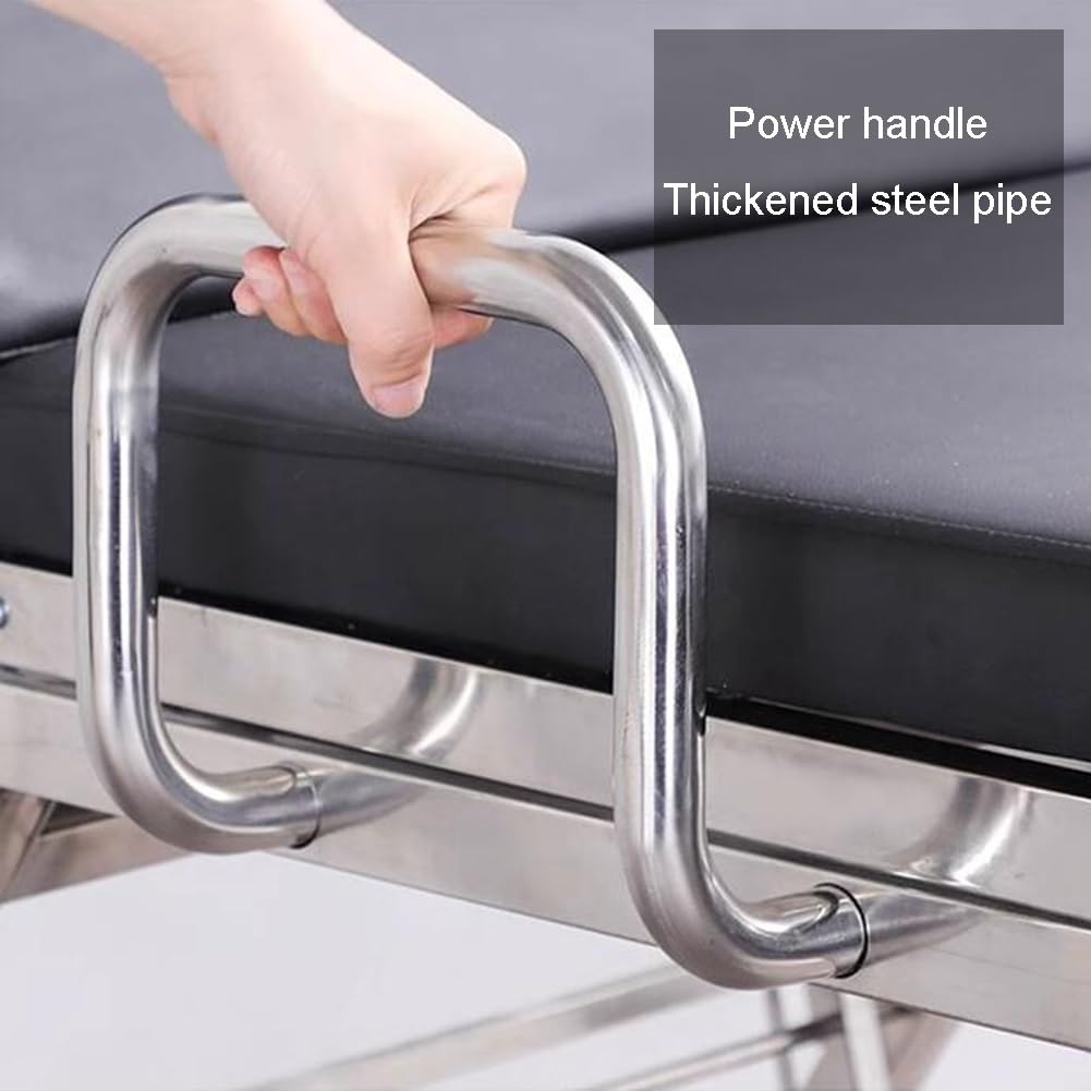 Silla de exploración ginecológica médica, equipo de enfermería para mujeres, cirugía de lavado privado médico para pacientes ambulatorios, colchón de 6 cm de espesor, respaldo ajustable(Black)