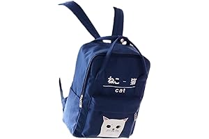 Eye-Catching Kawaii Cat Canvas Backpack for e-Youth
