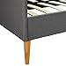DHP Mid-Century Modern Design Upholstery Daybed, Twin, Rich Grey Linen