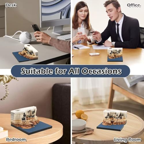 Image of 3D Memo Pads Calendar 2026,Magic Castle 3D DIY Art Creative Time Piece Calendar 2026 Tear Away Carving Sticky DIY Post Craft (Magic Castle 2026)