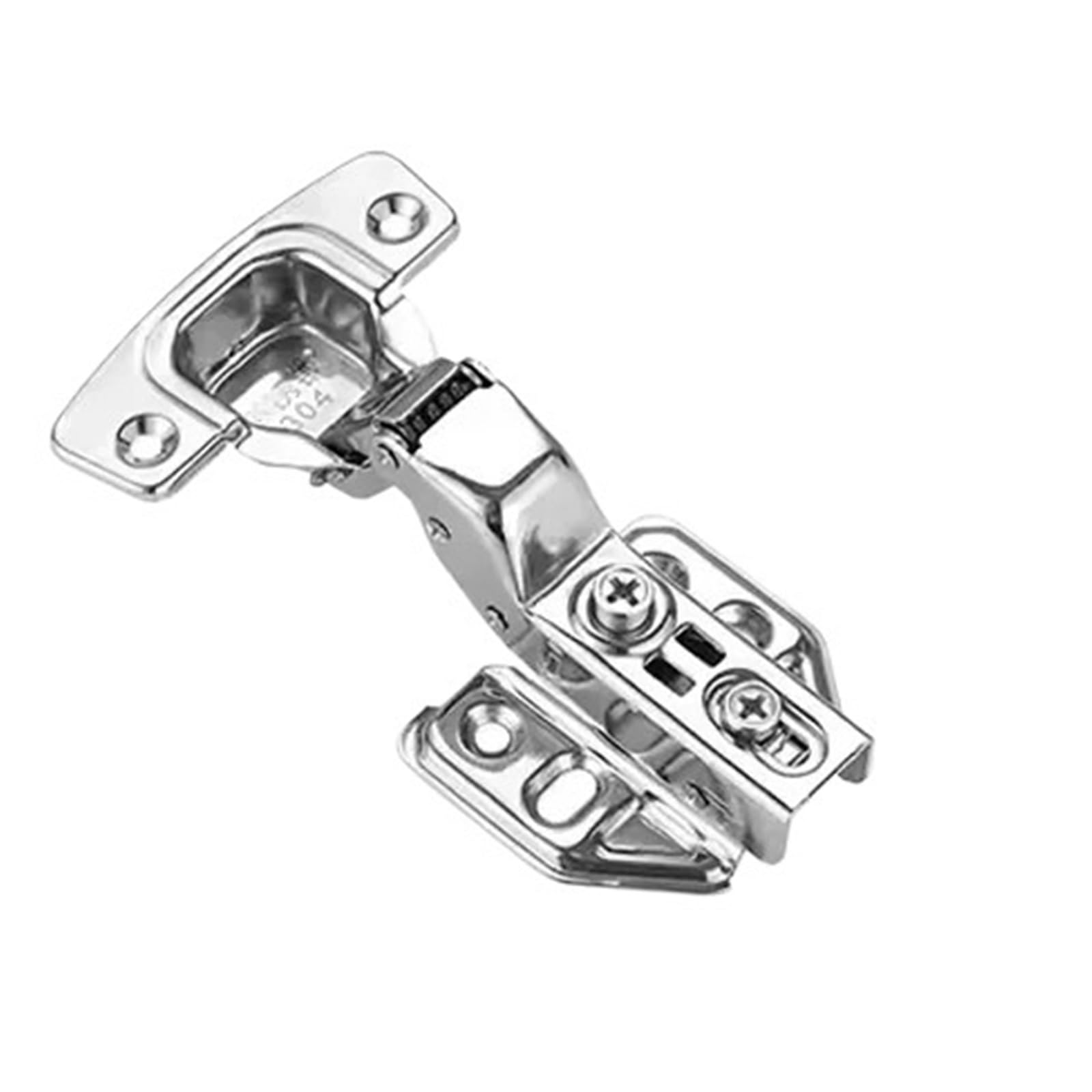 2/10pcs Cabinet Door Hinges Cold-Rolled Steel with Screws