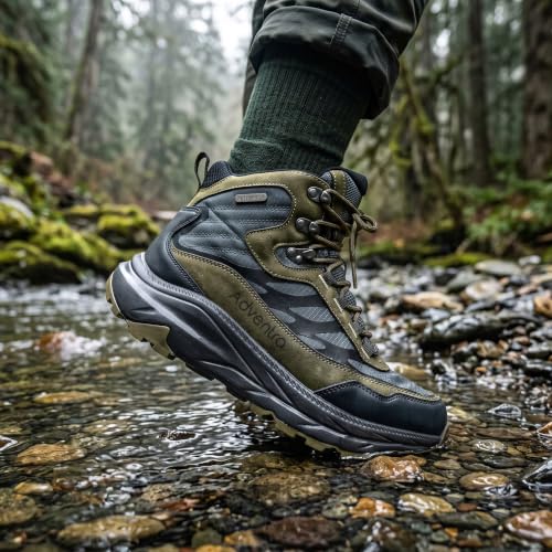 Image of Waterproof Hiking Shoes | Mid Ankle | Ripstop Fabric | Anti Skid Rubber Sole | ET1112