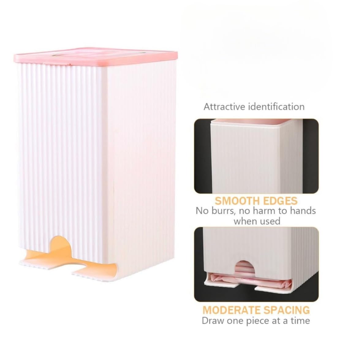Aannie Wall Mounted Pad Holder, Towel Holder - Bathroom Towel Dispenser, Dustproof Waterproof Sanitary Pads Wall Holder Bathroom Sanitary Pads Bathroom Organizer, Bathroom Accessories (1) 4