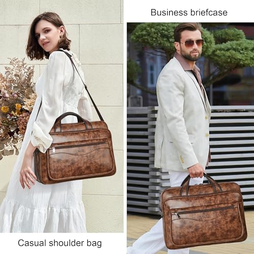 Image of Shrrie Vegan Leather Laptop Bag 17 to 17.3 Inch for Men and Women