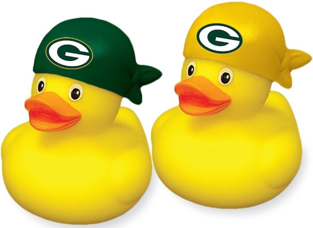 aminco Green Bay Packers NFL Team Rubber Duck Set Two Pack – Officially Licensed Collectible – Great Gift for Fans