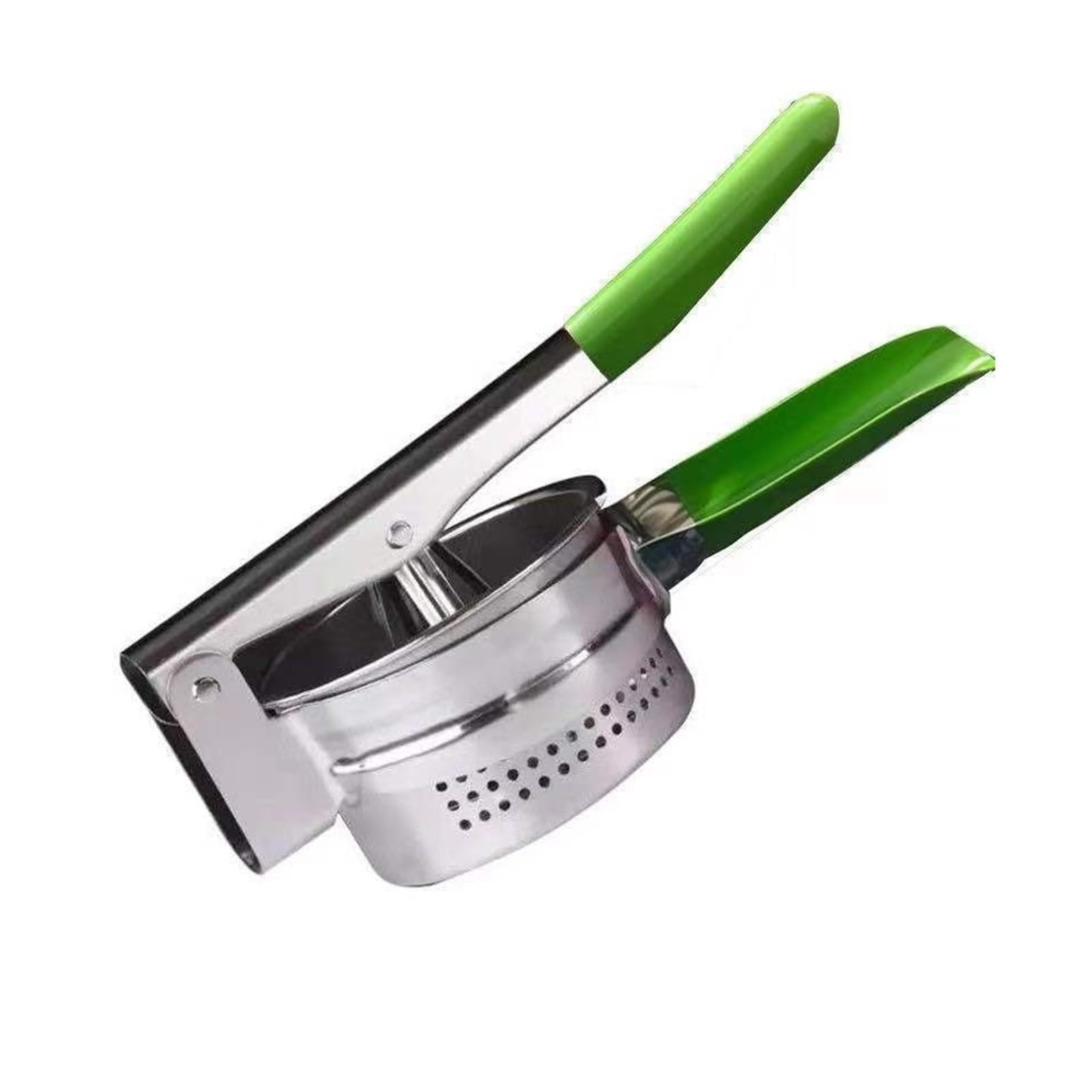 Prensador de Patatas Machacador de Patatas de acero Inoxidable, exprimidor de Verduras, fácil de Usar, Manual, portátil, con Red de Filtro for cocinar y Hacer Picnic