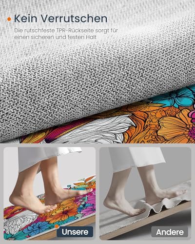 Tapis antidérapant lavable motif renard orange - 7