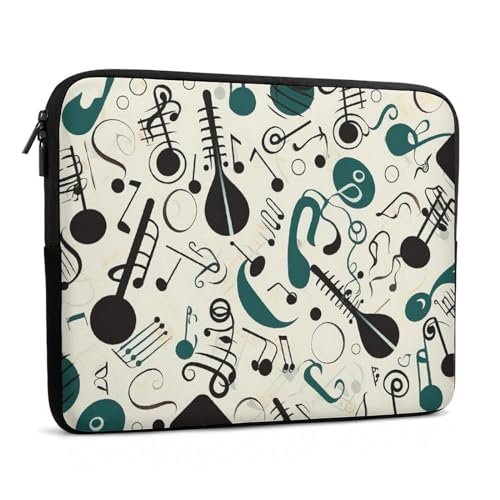 Funda para laptop 15 pulgadas temática musical impermeable miniatura 3