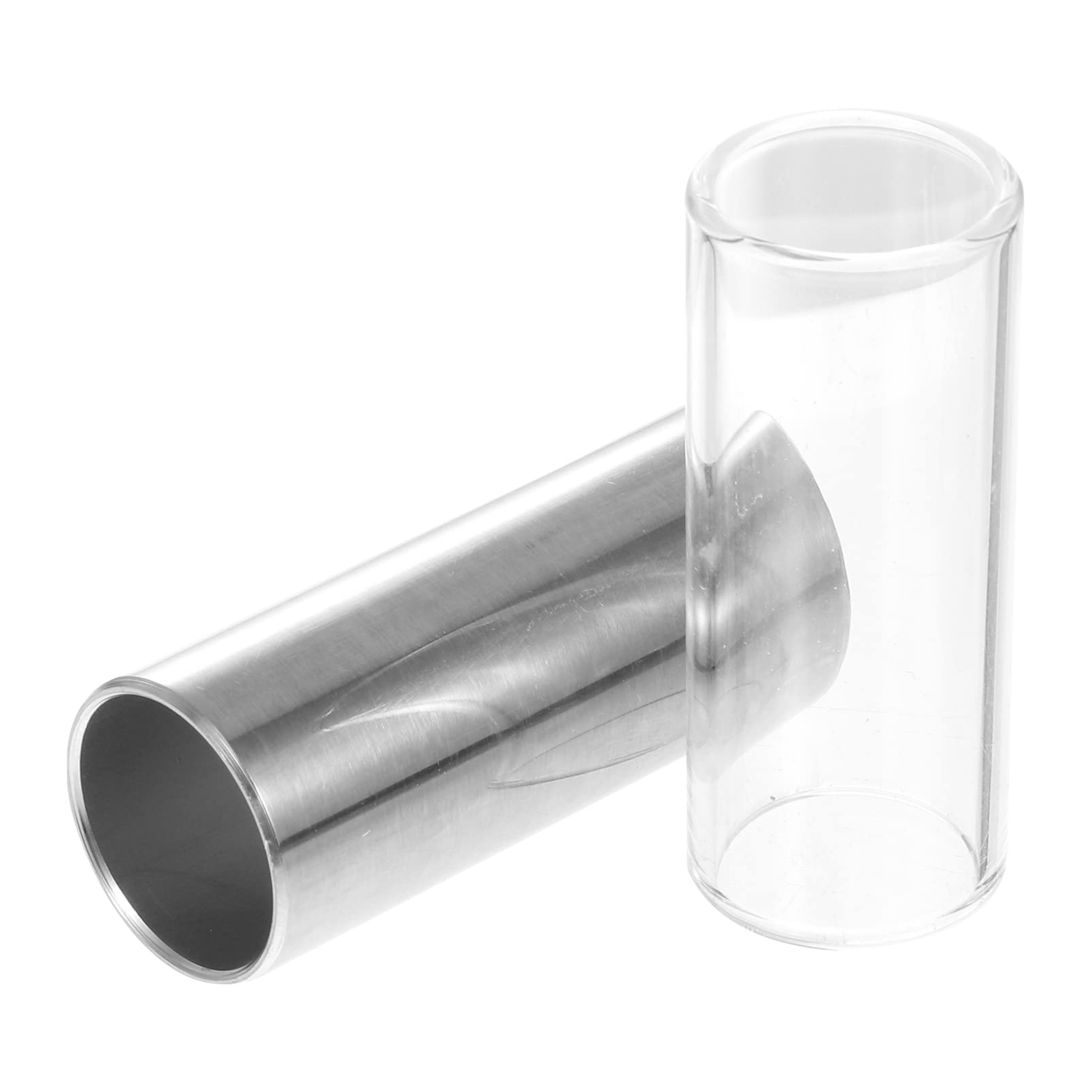 Toddmomy 2 Pcs Durable Guitar Slide Bars Professional Guitar Sliders for Electric Acoustic Enhance Sustain Tone Compact Design for