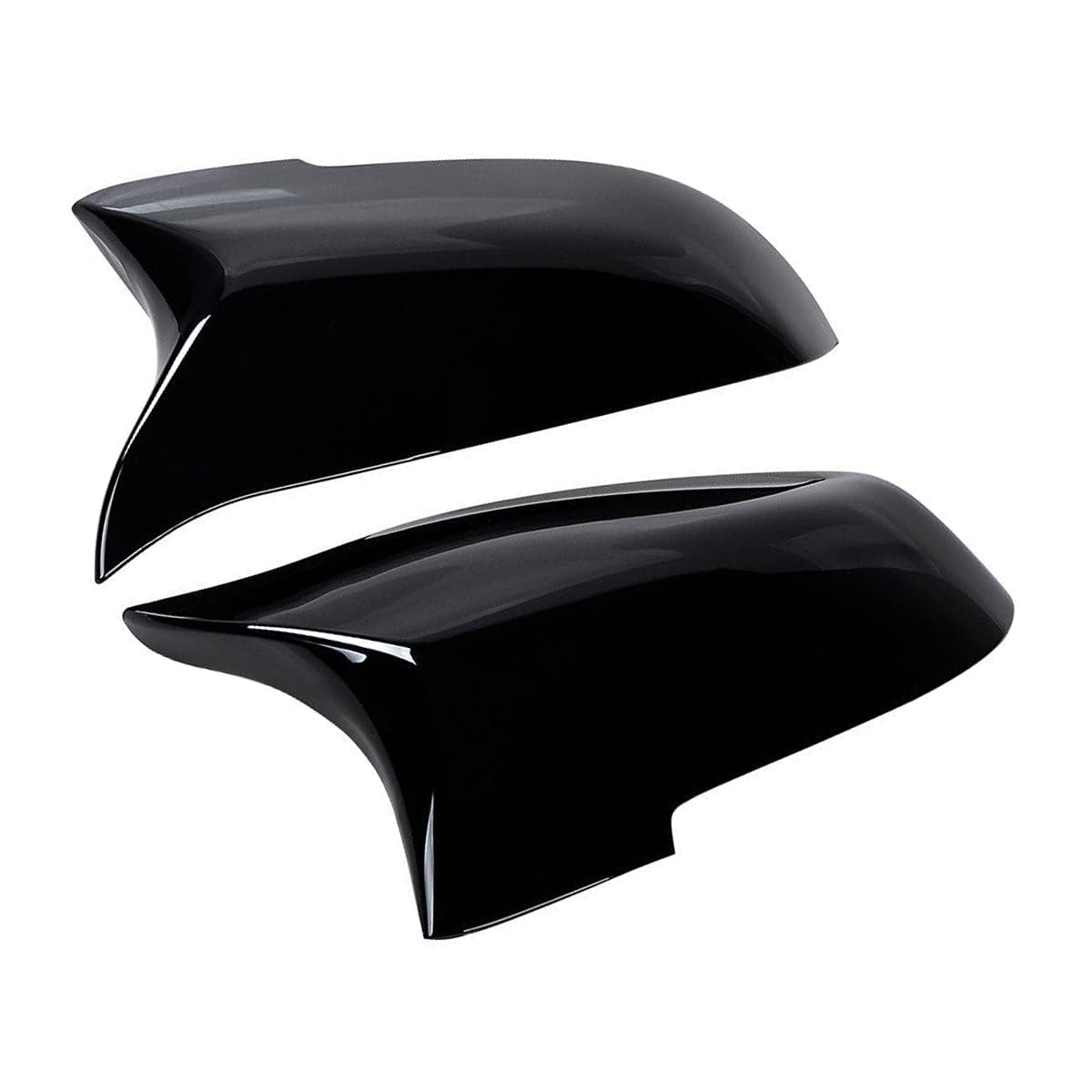 Calotte Specchietti Retrovisori per BMW Serie 5 F10 F11 F07, Serie 6 F06 F12 F13, Serie 7 F02 Coppia Gusci Ricambio Nero Lucido 2013-2018