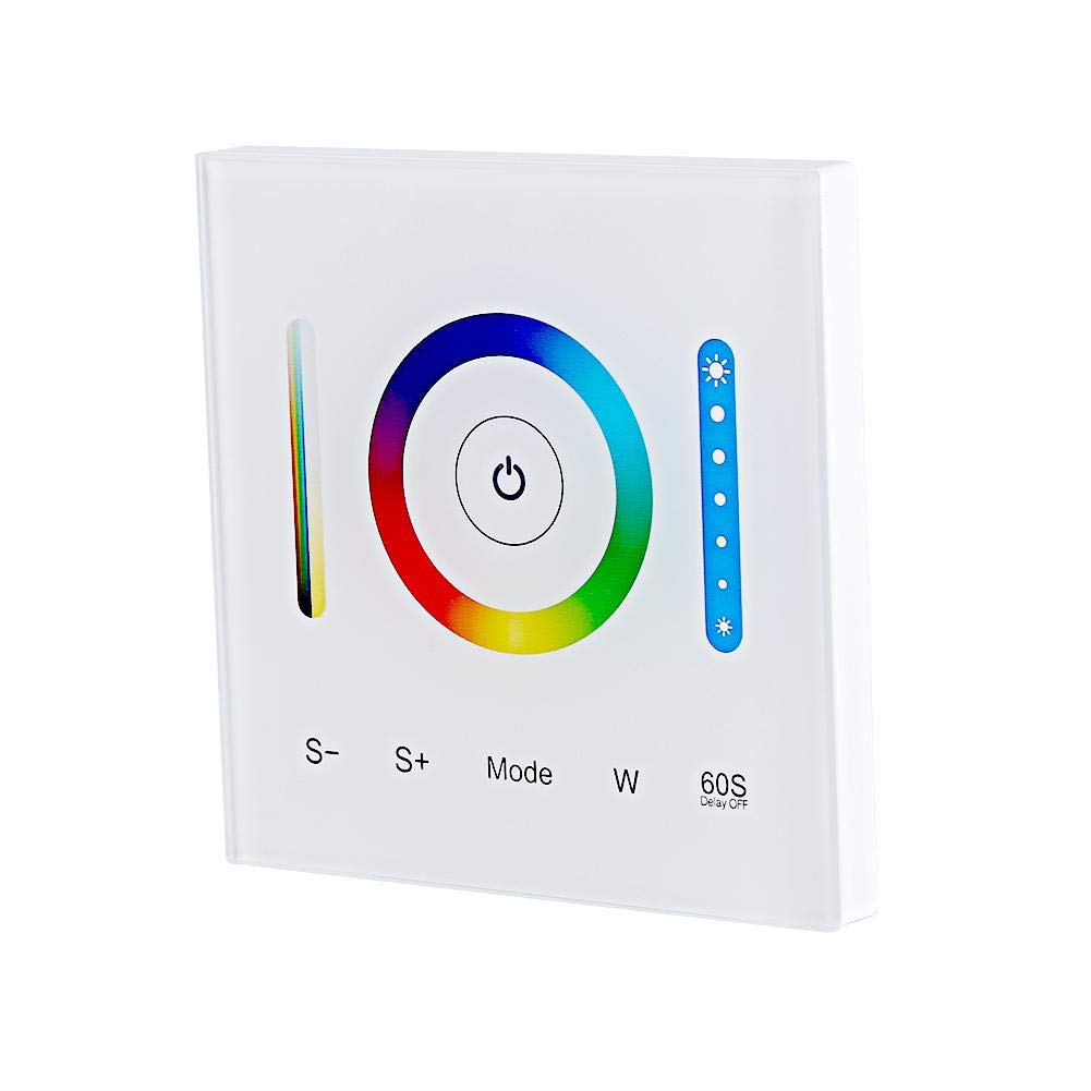 Haofy Regolatore Dimmer per Controller Touch Panel a Parete per RGB Rgbw RGB + CCT Dimmerabile Cambia Colore Striscia LED Illuminazione Pulsante Commovente con Suono