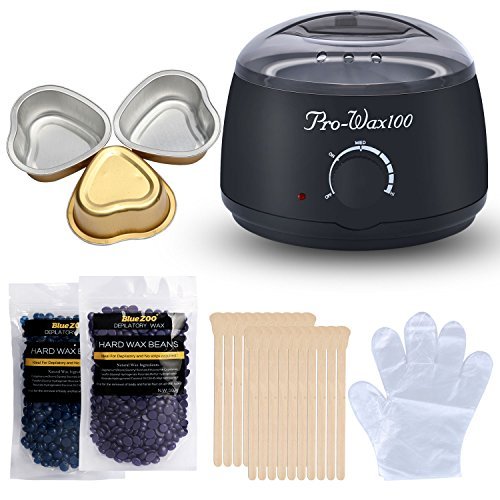 Wax Warmer, Kapmore Electric Wax Heater Waxing Hair Removal Kit with 2 Hard Wax