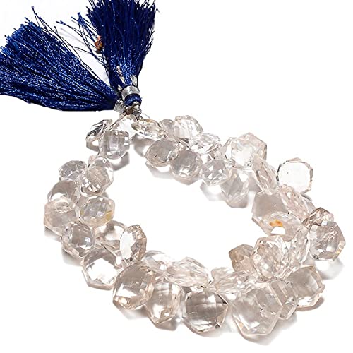 Perles en cristal de roche hexagone de haute qualité pour la création de bijoux raffinés
